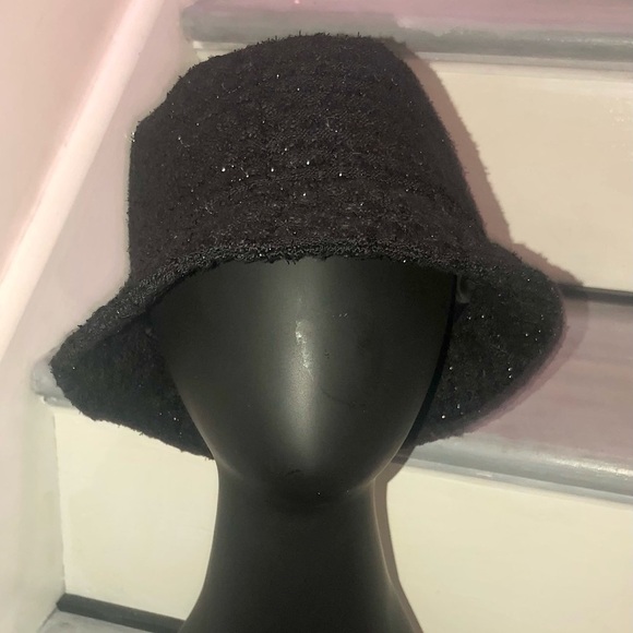 August black sparkly bucket hat & Nine West Red sequin wool hat Vintage main image 6